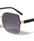 Extended Rimless Lens Fashion Butterfly Wholesale Sunglasses