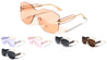 Rimless One Piece Shield Lens Geometric Butterfly Wholesale Sunglasses