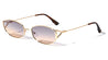 Triangular Hinge Thin Frame Retro Oval Wholesale Sunglasses
