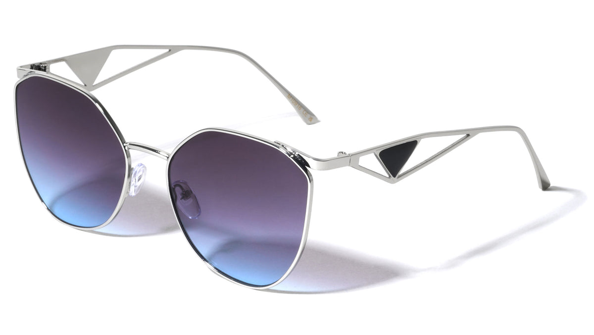 Triangular Temple Cutout Fashion Geometric Cat Eye Wholesale Sunglasses