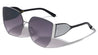 Oversized Temple Glitter Accent Fashion Cat Eye Wholesale Sunglasses