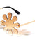 Oceanic Color Rimless Fashion Flower Shape Wholesale Sunglasses