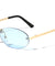 Retro Rimless Color Lens Oval Wholesale Sunglasses