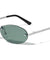 Retro Rimless Color Lens Oval Wholesale Sunglasses