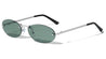 Retro Rimless Color Lens Oval Wholesale Sunglasses