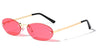 Retro Rimless Color Lens Oval Wholesale Sunglasses
