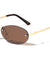 Retro Rimless Color Lens Oval Wholesale Sunglasses