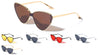 Rimless Corner One Piece Shield Lens Fashion Cat Eye Wholesale Sunglasses