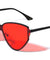 Rimless Corner One Piece Shield Lens Fashion Cat Eye Wholesale Sunglasses