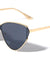 Rimless Corner One Piece Shield Lens Fashion Cat Eye Wholesale Sunglasses