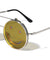 Flip Up Color Lens Happy Face Cutout Round Wholesale Sunglasses