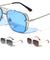 Cutout Barrel Rim Modern Squared Aviators Wholesale Sunglasses