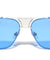 Cutout Barrel Rim Modern Squared Aviators Wholesale Sunglasses