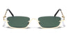 Floating Rimless Lens Infinity Hinge Fashion Rectangle Wholesale Sunglasses