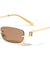 Floating Rimless Lens Infinity Hinge Fashion Rectangle Wholesale Sunglasses