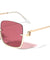 Floating Rimless Lens Infinity Hinge Fashion Square Wholesale Sunglasses