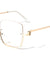 Floating Rimless Lens Infinity Hinge Fashion Square Wholesale Sunglasses