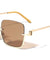 Floating Rimless Lens Infinity Hinge Fashion Square Wholesale Sunglasses