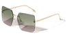 Rimless Flat Lens Fashion Square Butterfly Wholesale Sunglasses