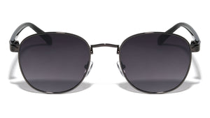 Engraved Hinge Retro Round Wholesale Sunglasses