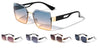 Semi-Rimless Diamond Edge Cut Lens Fashion Geometric Wholesale Sunglasses