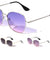 Thin Frame Geometric Fashion Butterfly Wholesale Sunglasses