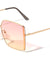 Rimless Side Edge Fashion Butterfly Wholesale Sunglasses