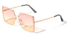 Rimless Side Edge Fashion Butterfly Wholesale Sunglasses