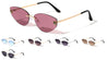 Rimless Jaguar Accent Fashion Cat Eye Wholesale Sunglasses