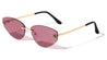 Rimless Jaguar Accent Fashion Cat Eye Wholesale Sunglasses