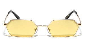 Color Lens Thin Rim Fashion Wide Hexagon Wholesale Sunglasses