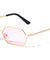 Color Lens Thin Rim Fashion Wide Hexagon Wholesale Sunglasses