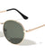 Thin Flat Temple Retro Fashion Round Wholesale Sunglasses