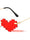 Heart Shape Color Rimless 8-Bit Pixel Wholesale Sunglasses