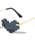 Heart Shape Color Rimless 8-Bit Pixel Wholesale Sunglasses