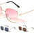 Thin Frame Fashion Squared Butterfly Wholesale Sunglasses