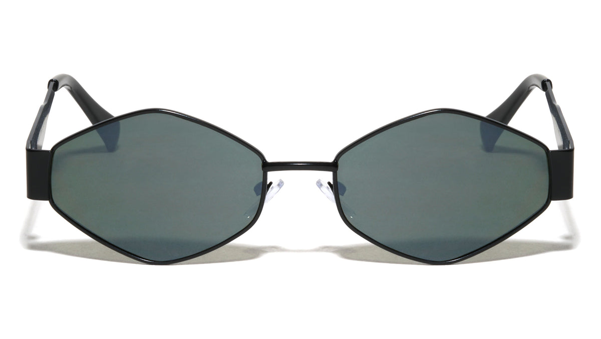 Wide Temple Fashion Hexagon Geometric Wholesale Sunglasses