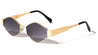 Wide Temple Fashion Hexagon Geometric Wholesale Sunglasses
