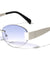 Rimless Oval Lens Wide Temple Fashion Cat Eye Wholesale Sunglasses
