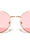 V Temple Icon Cutout Retro Fashion Round Wholesale Sunglasses