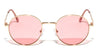 V Temple Icon Cutout Retro Fashion Round Wholesale Sunglasses