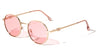 V Temple Icon Cutout Retro Fashion Round Wholesale Sunglasses