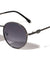 V Temple Icon Cutout Retro Fashion Round Wholesale Sunglasses