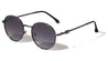 V Temple Icon Cutout Retro Fashion Round Wholesale Sunglasses