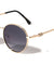 V Temple Icon Cutout Retro Fashion Round Wholesale Sunglasses