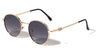 V Temple Icon Cutout Retro Fashion Round Wholesale Sunglasses