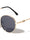 V Temple Icon Cutout Retro Fashion Round Wholesale Sunglasses