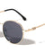 V Temple Icon Cutout Retro Fashion Round Wholesale Sunglasses