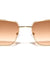 Temple Accent Thin Rim Fashion Rectangle Butterfly Wholesale Sunglasses