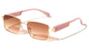 Temple Accent Thin Rim Fashion Rectangle Butterfly Wholesale Sunglasses